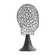 thumbnail image 3 of Soporte de metal para pelucas, sombreros, gorras, expositor para barbería, tienda, viajes Negro, 3 of 9