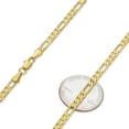 thumbnail image 2 of 4mm 14k Yellow Gold Plated Flat Figaro Choker Chain Necklace, 18 inches, 2 of 7