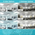 thumbnail image 2 of Luxrite 2x4 FT LED Flat Panel Light, 30/40/50W, 3 CCT 4000K-6500K, 3750/5000/6250 Lumens, 0-10V Dimmable, ETL DLC 2-Pack, 2 of 5