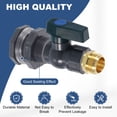 thumbnail image 3 of Uxcell 1 Set Rain Barrel Faucet Kit, 3/4" GHT Rain Barrel Spigot with Brass Adapter, 3 of 5