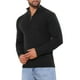 thumbnail image 4 of SUÉTER DE PULLOVER DE CUELLO ALTO PARA HOMBRE INSPIRE CHIC, CON CREMALLERA DE CUARTO, TEJIDO, TALLA L, NEGRO, 4 of 6