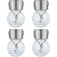 thumbnail image 1 of LINLIN 4 Pack Solar Outdoor Garden Lights,Hanging led Lights,Hanging Solar Lights Cracked Glass Ball Light Outdoor Decorative Solar Lanterns Waterproof Globe Lighting for Garden Yard Patio Fence Tree, 1 of 7