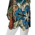 thumbnail image 4 of DYMADE Women Plus Size Printed Irregular Hem Casual Top, 4 of 4