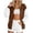 Brown, variant on Women's Varsity Jacket, Casual Slim Fit Cotton Letterman Bomber Coat, Stylish Outerwear For Daily Outdoor Street Wear Red