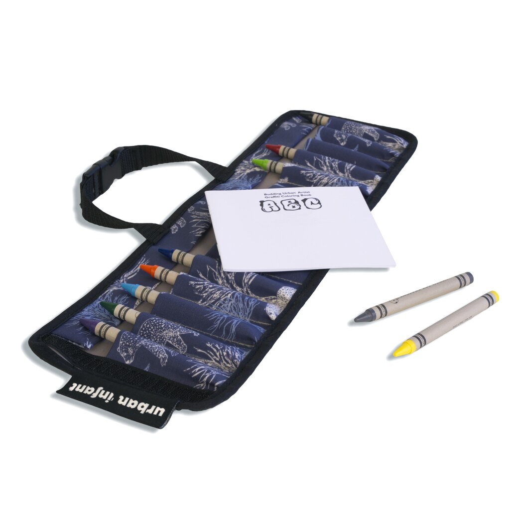 Urban Infant Kids Crayon Travel Case Carrier Comes With Set of 10 Non