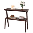 thumbnail image 5 of Fnova End Table Narrow Side Tables Modern Wooden Sofa Table with Storage Shelf, Farmhouse Bedside Table, Easy Assembly, Corner Table, Drink Table for Living Room, Bedroom, Nightstand, 5 of 13