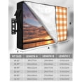 thumbnail image 7 of Outdoor TV Cover 40 to 43 Inch Weatherproof, Farmhouse Vintage Waterproof TV Screen Protector for Outside Decor with Zipper and Pocket 40"L x 25"H , Gingham Checkered Texture Burnt Orange, 7 of 7