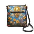 thumbnail image 2 of Kuiaobaty Bee Sunflower Print Crossbody Bag for Women, Multi Pockets Vegan Leather Sling Handbag with Adjustable Strap, Large Capacity Travel Hobo Purse with Adjustable Strap, 2 of 7