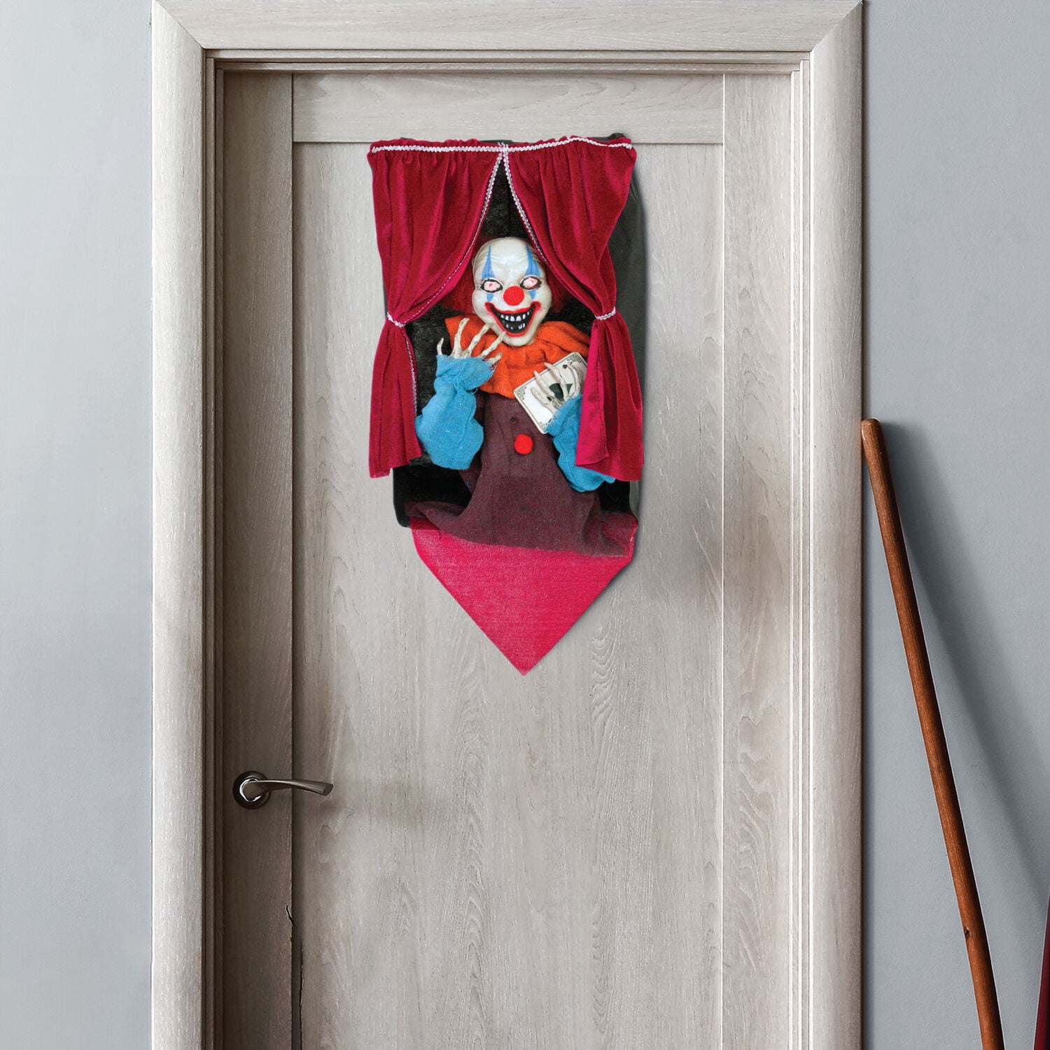 Haunted Hill Farm Animatronic Clown Indoor/Outdoor Halloween Decoration, 2.3 lbs.