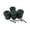 Black, variant on Aluminum Feet PC Chassis Stand Feet Pad Isolation Stand Heat Management Shock Absorbing Pad Replacement