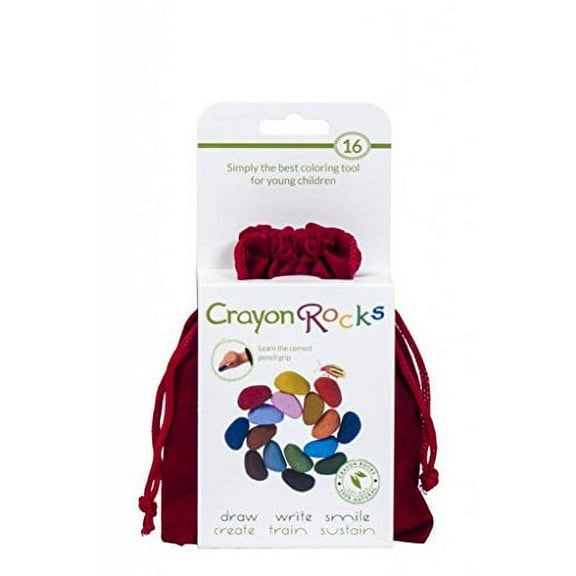 crayon rocks 16 colors in a red velvet bag