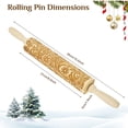 thumbnail image 4 of Rodillo de madera en relieve, rodillo tallado en relieve con patrón de alce, utilizado para hornear galletas, herramienta de bricolaje de cocina para niños Adulto 43 cm/16,9 pulgadas, 4 of 5