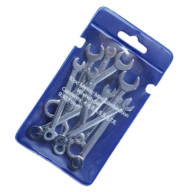 10 Pcs Clé Combinée Clés à Cliquet Anti - Clés en Acier Matériau Durable Outils de Réparation -, Ensemble Métrique