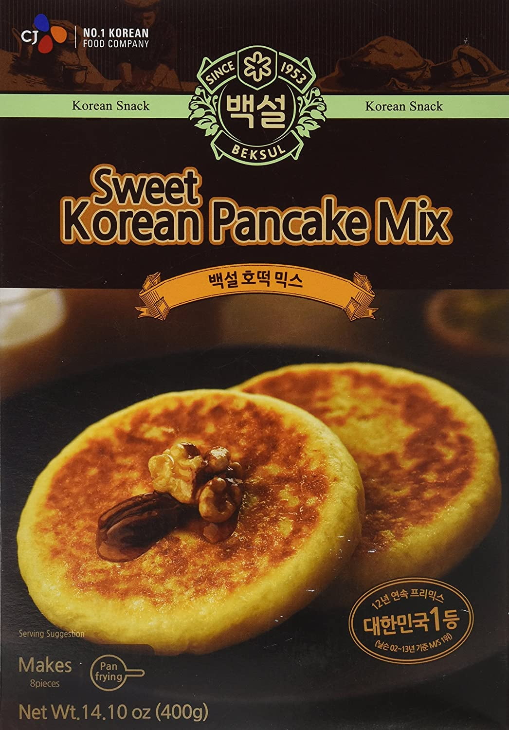 Korean Sweet Pancake Mix, Hotteok (14.10 oz) By Beksul (Original, 1