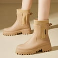 thumbnail image 2 of Womens Rain Boots Waterproof Platform Rubber Chelsea Rainboots Short Ankle Garden Shoes for Outdoor Work, 2 of 6
