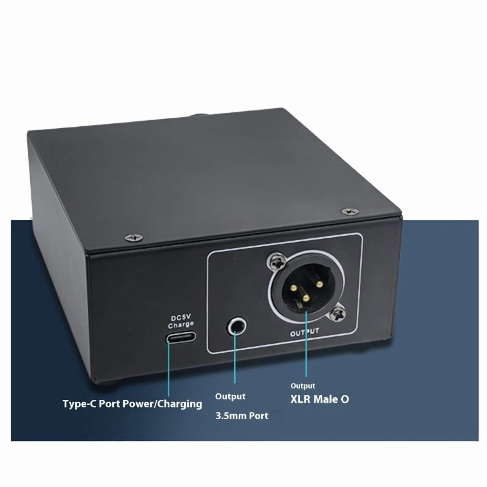 Powerful 48V Power Supply with 2M 3Pin Cable for Condenser Microphones Durability Portables