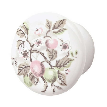 - Cabinet Knob Porcelain Apple 1 1/2