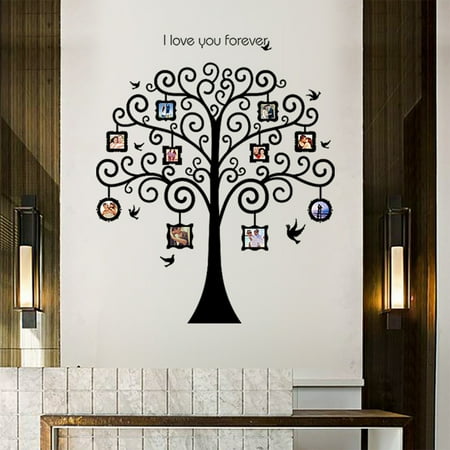 Large Family  Tree Photo Frames Wall  Decal Removable Wall  