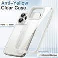 thumbnail image 3 of JETech Case for iPhone 15 Pro 6.1-Inch, Shockproof Phone Bumper Cover, Solid Color Matte TPU Frame, Anti-Scratch Clear Back (White Titanium), 3 of 6