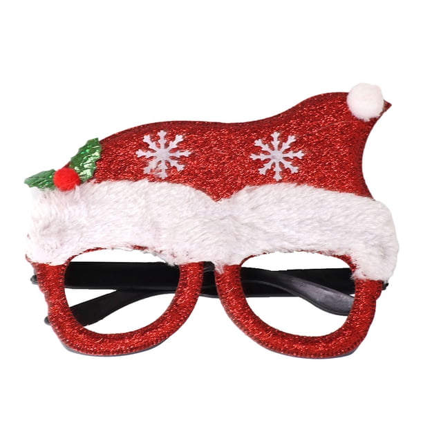 Toystoory Gafas decorativas novedosas para fiesta de Navidad, suministros para fiestas, regalos especiales de Navidad, recuerdo de fiesta Kits de decoración para fiestas multicolor rojo ingles
