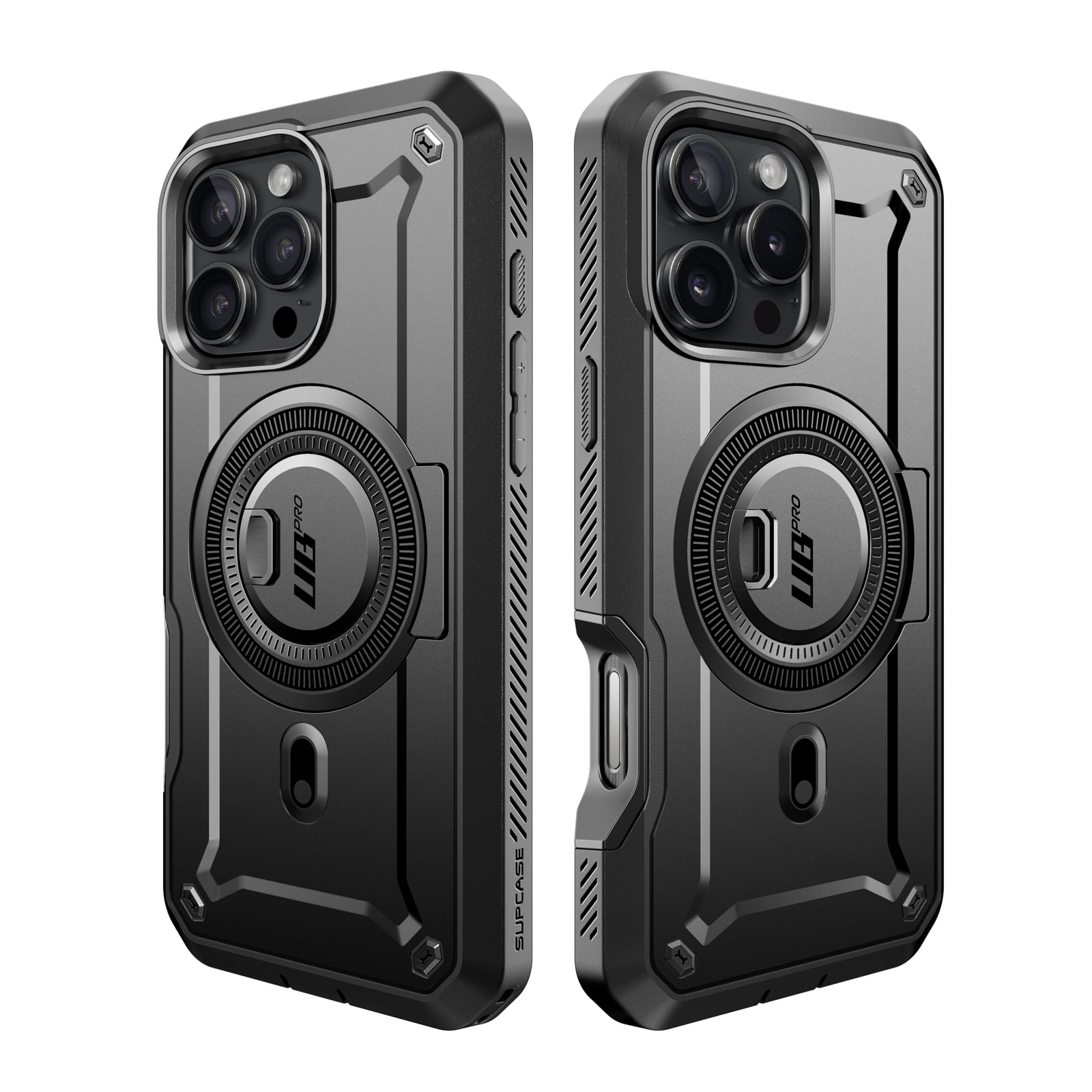 SUPCASE UBPro Mag for iPhone 16 Pro 6.3" Case with Stand, [Support MagSafe] [Built-in Screen Protector & Belt Clip] [Military-Grade Protection] Magnetic Phone Case for iPhone 16 Pro, 6.3", Black