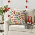 thumbnail image 4 of AVOIN Buffalo Plaid Love Throw Pillow Cover, 18 x 18 Inch Love Heart Holiday Valentine''s Day Anniversary Wedding Cushion Case Decoration for Sofa Couch, 4 of 6
