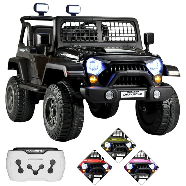 Montable Electrico para Niños Camioneta Control Remoto 12v - Negro