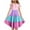 Pink, variant on NTACZA Ruffle Dresses for Girl Midi Color Block Birthday Dresses Flowy A Line Crew Neck Sundress for Kids 4 Years