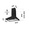 thumbnail image 2 of CIARRA Black Range Hood 30 inch Wall Mount Vent Hood Ductless Ducted Convertible CAB206P75, 2 of 8