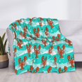 thumbnail image 4 of Salouo Lobsters Of Turquoise Waves Print Throw Blanket Gifts for Women Men Soft Flannel Blanket for Home Living Room Decor Bedroom Blanket Gifts for Mom Dad -50"x40", 4 of 7
