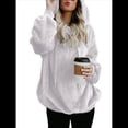 thumbnail image 1 of Sudadera con Capucha Extragrande para Mujer con Bolsillos, Sudadera de Forro Afelpado, Chaqueta A Cuadros, Abrigo. Gris XXL, 1 of 7
