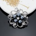 thumbnail image 5 of Fasijew Hollow Out Brooch Hat Brooch Faux Pearl Hollow Out Flower Brooch Stainless Exquisite Wear-resistant Coat Collar Hat Scarf Decoration Clothes Pin (Women), 5 of 7