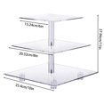 thumbnail image 3 of MKHSQHDG Today's Deals Acrylic Cake Stand Display Rack Tiered Dessert Server for Pastries and Kitchen Counter Organizer, 3 of 5