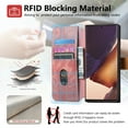 thumbnail image 7 of Wallet Case for Samsung Galaxy Note 20, Premium PU Leather RFID Blocking Shockproof Cards Slots Hand Strap Slim Fit Flip Cover Stand Shockproof Full Protective Phone Case for Women Men, Pink, 7 of 7