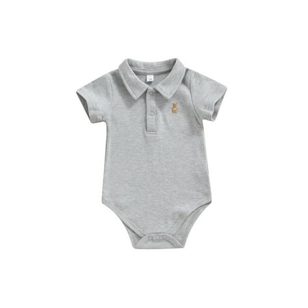 

Musuos Baby Boy Girls One Piece Romper Cute Polo Bodysuit Jumpsuit Shorts