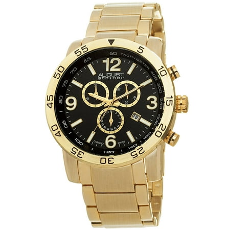 Men's Swiss Chronograph Watch in Black and Gold | Walmart Canada