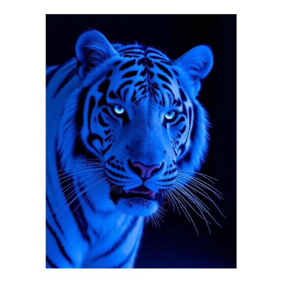 Diamond Art Kit for Adults, Neon Blue Tiger Portrait Diamond Painting for Adults Beginners, 5D DIY Diamond Art Painting Kits, Colorful Diamond Painting Craft for Home Decor 12x16