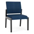 thumbnail image 1 of Pemberly Row Waiting Reception Armless Guest Chair Wood Frame in Blue, 1 of 5