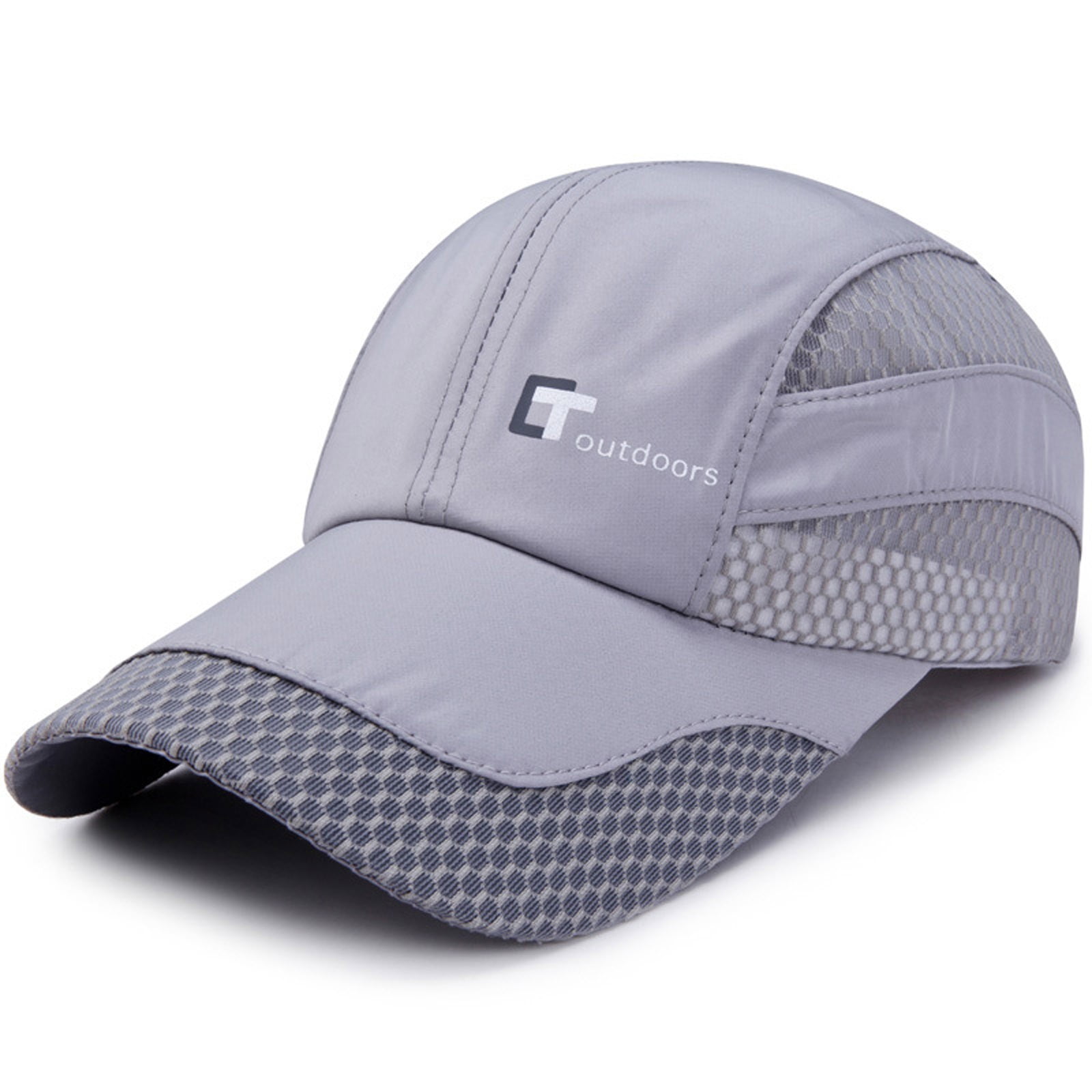 Men Women Solid Cap Mesh Quick Drying Adjustable Breathable Sport
