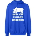 thumbnail image 2 of OXI Hoodie Sweatshirt - Save The Chubby Unicorn, Basic Casual Hoodie for Men's and Women Fleece Hoodie Long Sleeve - Royal Blue 3X-Large, 2 of 3
