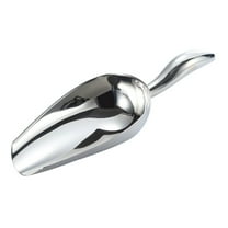 FRCOLOR Stainless Steel Flour Scoop with Smooth Rounded Edges for Easy Storage and Home Use Silver