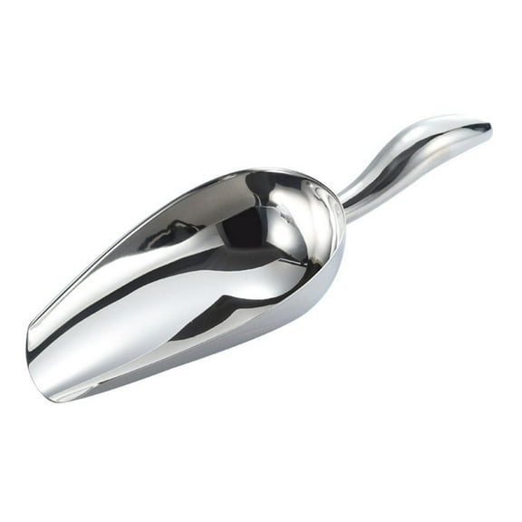 FRCOLOR Stainless Steel Flour Scoop with Smooth Rounded Edges for Easy Storage and Home Use Silver