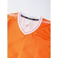 thumbnail image 4 of Sinleey Kids Boys Soccer Jerseys Sportswear Quick Dry Athletic Shirts T-shirt with Shorts Set Sports Orange M, 4 of 6