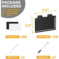 thumbnail image 4 of FZHANC-10 Pack Pantry Basket Labels Clip on for Storage Bins, with 20 Label Cards, Kitchen Bin Label Tags, Removable Home Metal Bin Organization, Black and White Chalk Included (Black), 4 of 4