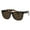 Tortoise Brown, variant on Mens Mod Rectangular Hipster Horn Rim Plastic Sunglasses Matte Black