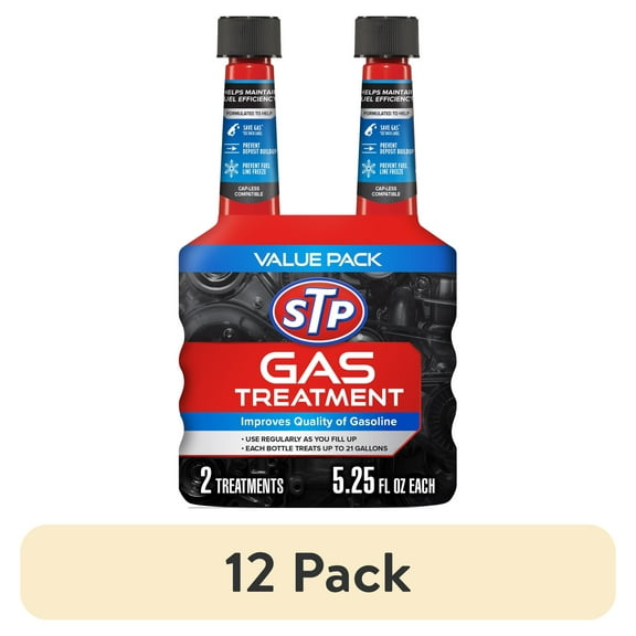 (12 pack) STP Gas Treatment For Any Gasoline Engine - 5.25 fl oz (2 Count)