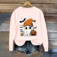 thumbnail image 2 of Jsaierl Halloween Sweatshirts for Women Cute Pumpkin Ghost Graphic Sweatshirt Crewneck Funny Long Sleeve Pullover Top, 2 of 6