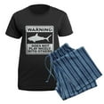 thumbnail image 5 of CafePress - Shark Does Not Play Nicely Women's Dark Pajamas - Women's Short Sleeve Print T-Shirt and Pants Dark Cotton Pajama Set, 5 of 7