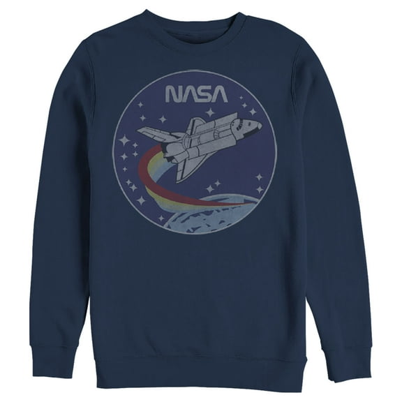 Men's NASA Space Rocket Sweatshirt Navy Blue Large
