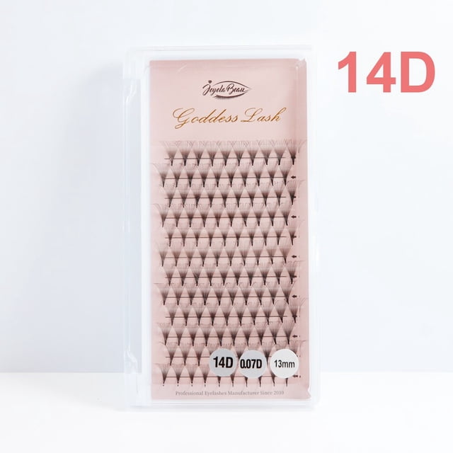 Extensiones de pestañas de abanico prefabricadas de diosa, pestañas naturales, volumen ruso suave, visón falso, extensiones de pestañas individuales, 12D 14D 16D 20D hola suerte unisex